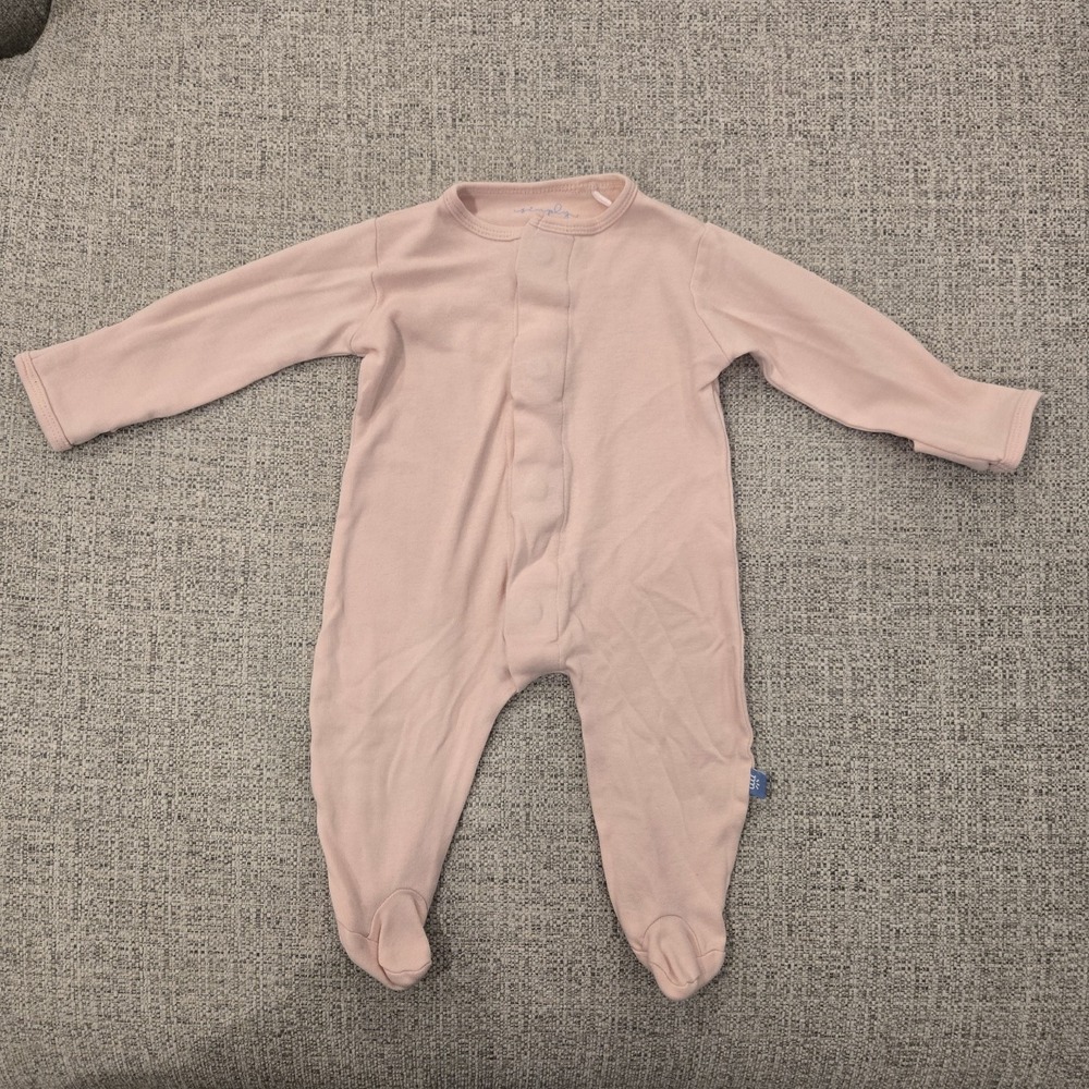 Simply Magnetic Me Pink Footie Sleeper Organic Cotton 0-3 Months